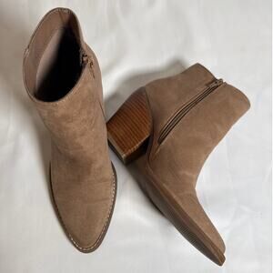 Madden Girl Klick Western Ankle Boots – Taupe Microsuede – Women’s 8.5 – EUC